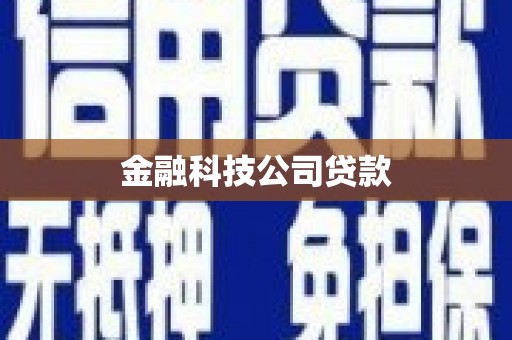 佛坪金融科技公司贷款
