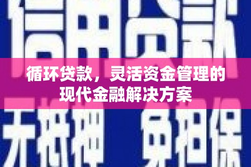 佛坪循环贷款，灵活资金管理的现代金融解决方案
