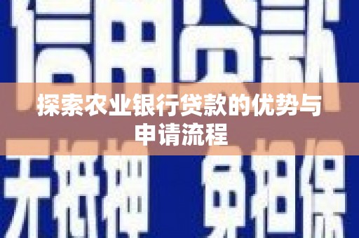 佛坪探索农业银行贷款的优势与申请流程