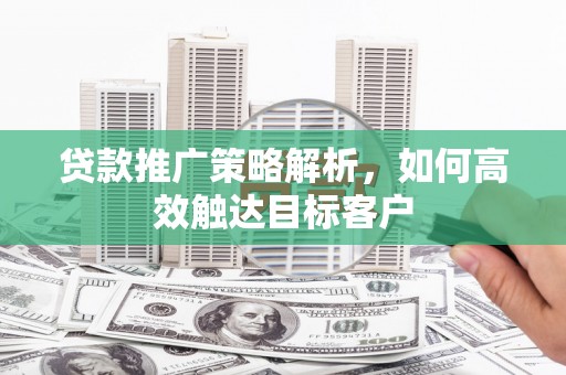 佛坪贷款推广策略解析，如何高效触达目标客户