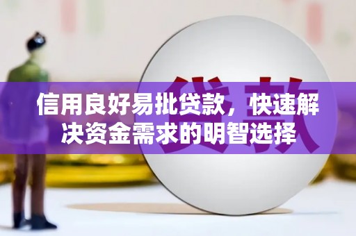 佛坪信用良好易批贷款，快速解决资金需求的明智选择