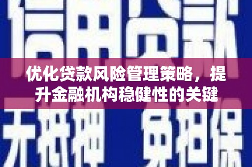佛坪优化贷款风险管理策略，提升金融机构稳健性的关键