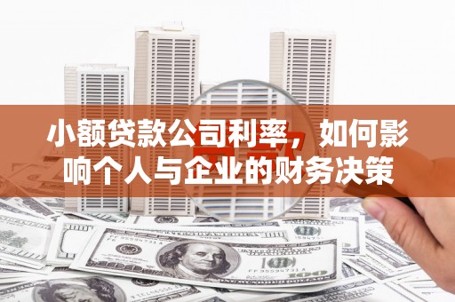 佛坪小额贷款公司利率，如何影响个人与企业的财务决策