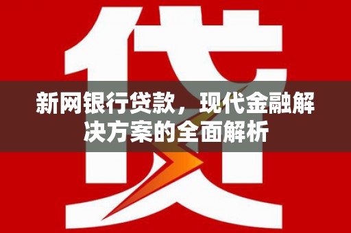 佛坪新网银行贷款，现代金融解决方案的全面解析