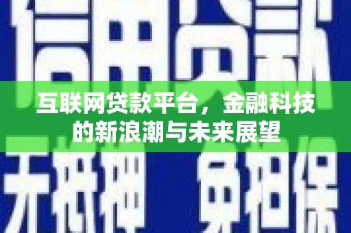 佛坪互联网贷款平台，金融科技的新浪潮与未来展望