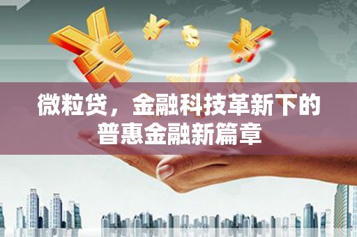佛坪微粒贷，金融科技革新下的普惠金融新篇章